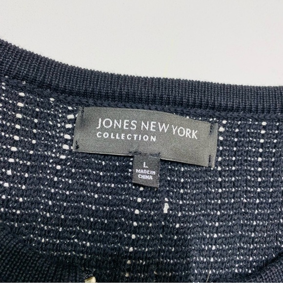 Jones New York tweed zip-up light jacket cardigan women’s medium M - Picture 4 of 7